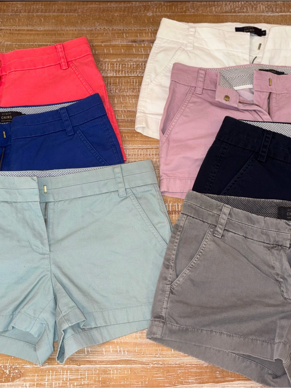 J crew Women’s Chino Shorts Bundle, 7 pair, size 0
